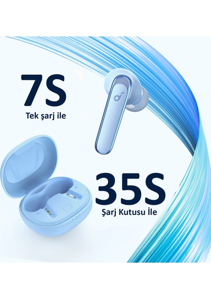 Soundcore Life P3 TWS Bluetooth 5.2 Kulaklık - Oyun Modu - Hibrit Aktif Gürültü Önleme Gökyüzü Mavisi - A3939 (Anker Türkiye Garantili)