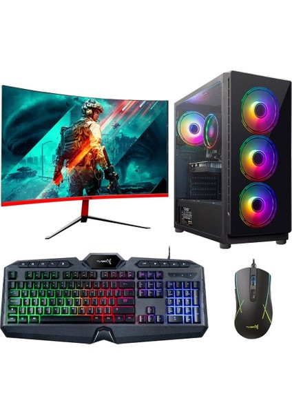 Tx84 Intel Core i5 3470 8GB Ram 256GB SSD 2GB GT1030 23.8" Curved Masaüstü Oyun Bilgisayarı