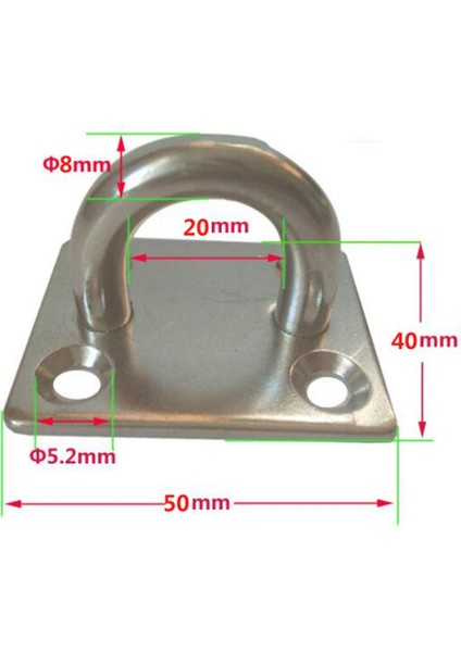 5mm/6mm/8mm Kare Ped Göz Plakası Paslanmaz Çelik Tekne 316 Yelken Tuluş, M8 (Yurt Dışından) modelleri
