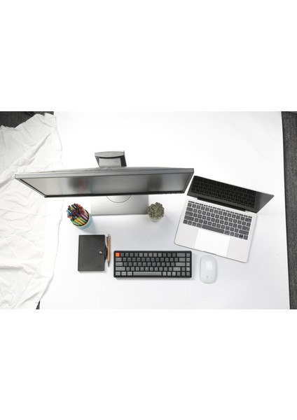 K6 65% Compact Kablosuz Mekanik Oyuncu Klavyesi-Hot-Swappable-Bluetooth 5.1-Multitasking-Rgb LED Backlit-N-Key Rollover-Gateron G-Pro Red Switch-Uçak Sınıfı Aluminum
