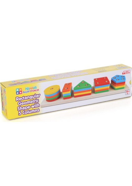 Ahşap Eğitici 5'li Geometrik Şekil Yerleştirme Bultak Oyunu modelleri