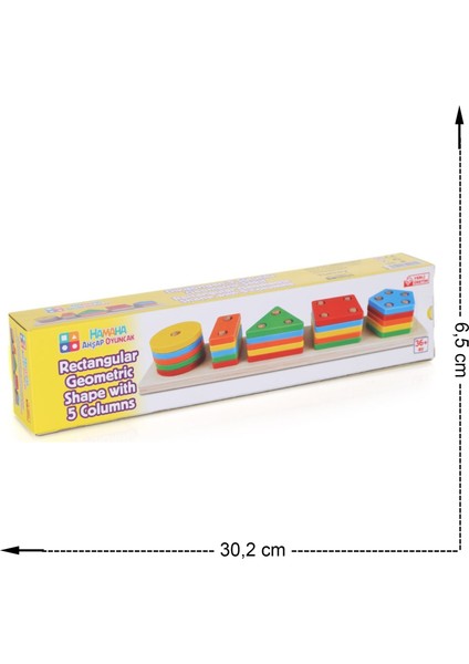 Ahşap Eğitici 5'li Geometrik Şekil Yerleştirme Bultak Oyunu fırsatları