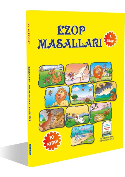 EZOP MASALLARI 1.SINIF – 10 KİTAP SET Değerlendirme Kitapçığı İlaveli