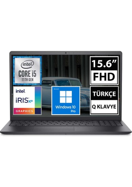 Vostro 3510 N8803VN3510_U14 I5-1135G7 16GB 512SSD 15.6" Fullhd W10P Taşınabilir Bilgisayar