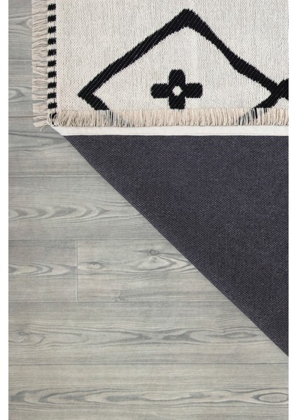 Canvas Rugs Natural Yıkanabilir Kaymaz Taban Modern Desenli Dokuma Kilim