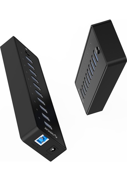 Superspeed 10 Port USB Çoklayıcı USB Çoğaltıcı USB Hub, Siyah, P10-U3-V1