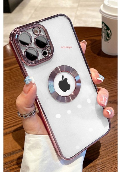 iPhone 13 Pro Max Uyumlu Köşeleri Renkli Şeffaf Kamera Korumalı Silikon Luxury Telefon Kılıfı