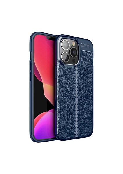 iPhone 14 Max Uyumlu Deri Silikon Niss Telefon Kılıfı