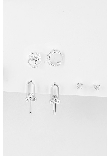 Kıkırdak Sıkıştırmalı Küpe 6'lı Set