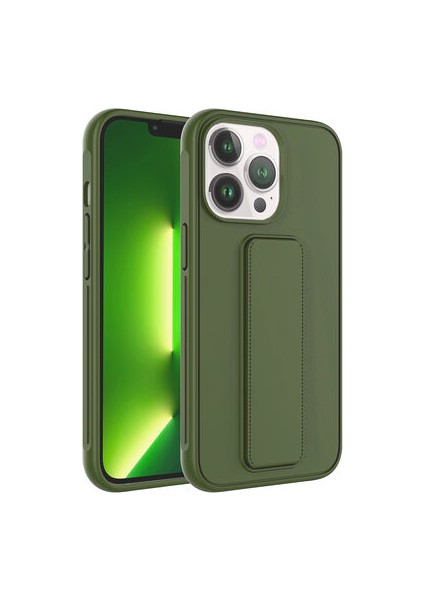 iPhone 14 Pro Uyumlu Standlı Mat Pürüzsüz Telefon Kılıfı