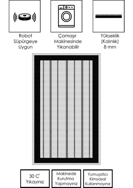 Makinede Yıkanabilir Kaymaz Taban Leke Tutmaz Salon Halısı Mutfak Halısı ve Yolluk