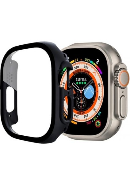 Polham 49MM Apple Watch Ultra Full Koruma Zırhlı Kılıf, Ekran Koruyuculu Apple Watch Ultra Kılıf