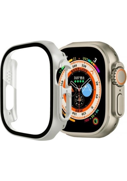 Polham 49MM Apple Watch Ultra Full Koruma Zırhlı Kılıf, Ekran Koruyuculu Apple Watch Ultra Kılıf