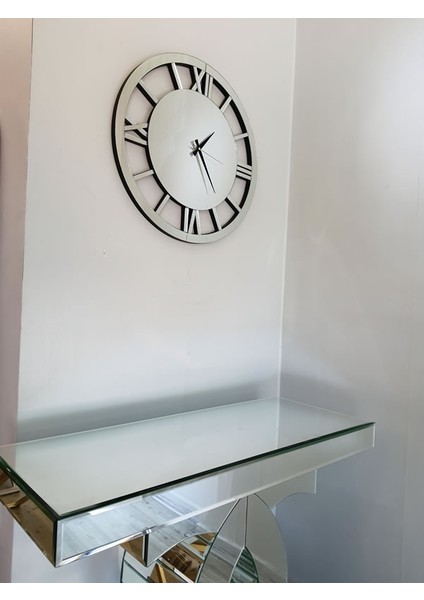 When Silver Model Gümüş Renk 60 Cm Dekoratif Aynalı Duvar Saati indirimleri