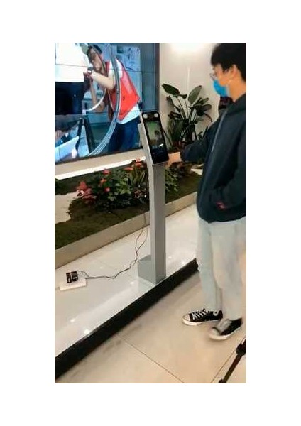 OET-213H-BTS1-BD Yüz Tanıma ve Ateş Ölçme Sistemi Stand Dahil