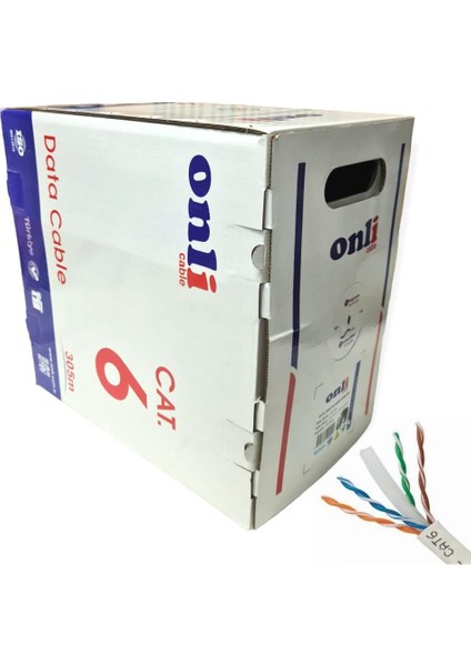 Onli 305MT 24AWG Utp Cat6 Network Kablosu Gri Yerli Üretim