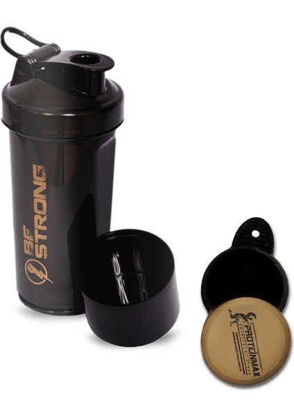 Be Strong 400 ml Hazneli Shaker + Toz Saklama Hunisi