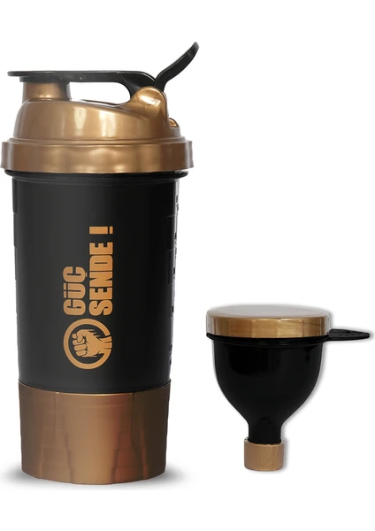 Güç Sende 500 ml Hazneli Shaker + Toz Saklama Hunisi