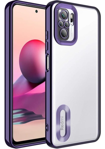 Xiaomi Redmi Note 10S Kılıf Köşeleri Renkli Şeffaf Kamera Korumalı Silikon Luxury Kapak
