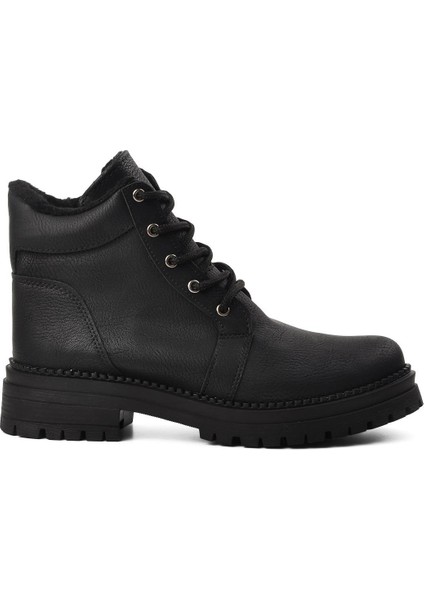 2206 Siyah Cilt Içi Kürklü Kadın Bot