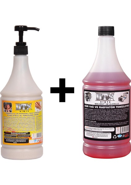 Ponza'lı (Talaşlı) El Temizleme Kremi ( Sabunu) 1 kg & Alkollü Intercooler Temizleme Sıvısı 500 ml