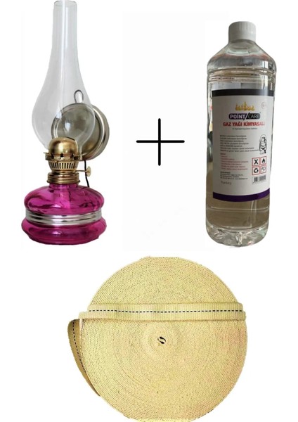 Klasik Gaz Lambası + 400 ml Kandil Yakıtı + 1 M Fitil Gaz Lambası Seti