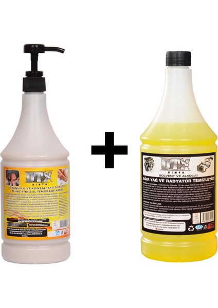 Granürlü El Temizleme Kremi ( Sabunu ) 1 kg & Alkollü Intercooler Temizleme Sıvısı 1 Lt