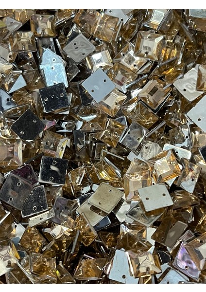1 cm Gümüş Cam Delikli Giyim Kıyafet Çanta Tasarım Aksesuarı Dikiş 50 gr