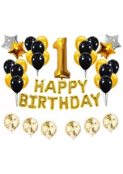 1 Yaş Lüks Happy Bırthday Doğum Günü Seti