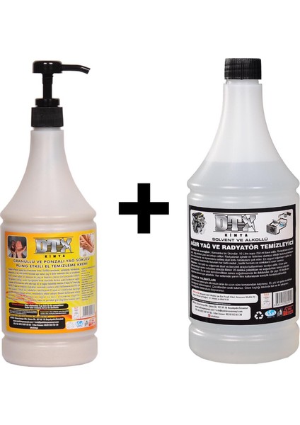 Ponza'lı (Talaşlı) El Temizleme Kremi ( Sabunu) 1 kg & Alkollü Intercooler Temizleme Sıvısı 1 Lt