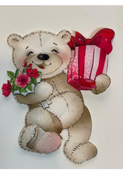 18X15 cm 3 Boyutlu Ayıcık Aplik Arma Yama Aksesuar