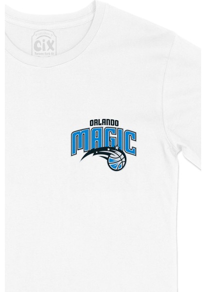 Orlando Magic Cep Logo Tasarımlı Beyaz Tişört fiyatları