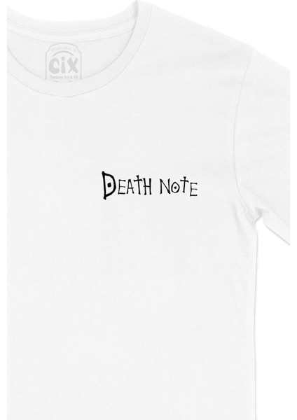 Death Note Cep Logo Tasarımlı Beyaz Tişört fiyatları