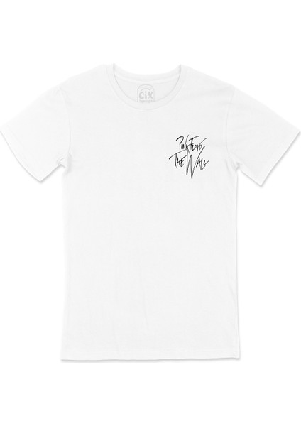 Pink Floyd The Wall Cep Logo Tasarımlı Beyaz Tişört
