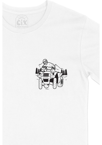 Ski Car Cep Logo Tasarımlı Beyaz Tişört fiyatları