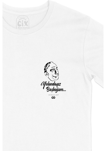 Alparslan Türkeş Başbuğ Cep Logo Tasarımlı Beyaz Tişört fiyatları