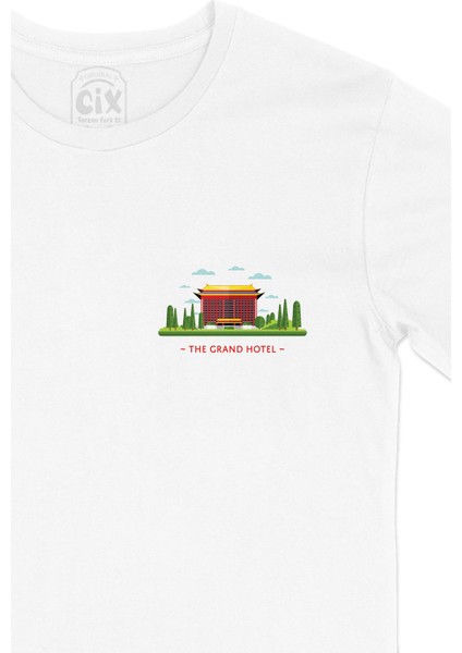 Grand Otel Taipei Cep Logo Tasarımlı Beyaz Tişört fiyatları