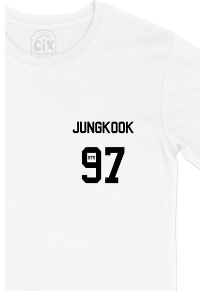 Bts Bangtan Boys Jungkook 97 Cep Logo Tasarımlı Beyaz Tişört fiyatları