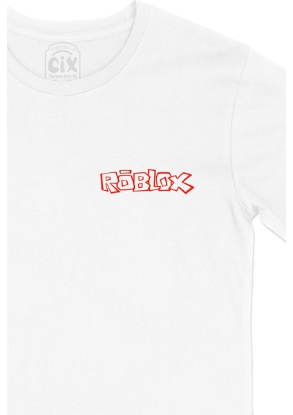 Roblox Cep Logo Tasarımlı Beyaz Tişört fiyatları