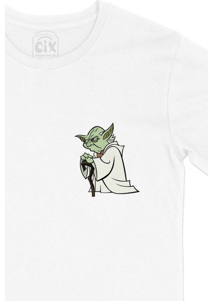 Star Wars Yoda Cep Logo Tasarımlı Beyaz Tişört fiyatları