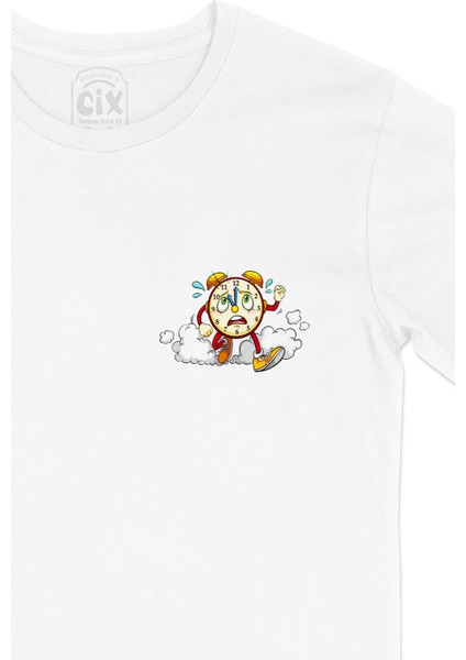 Zamanı Yakala Cep Logo Tasarımlı Beyaz Tişört fiyatları