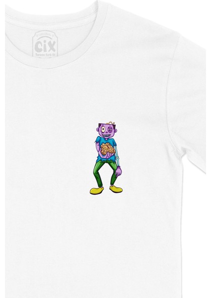 Zombies Boy Cep Logo Tasarımlı Beyaz Tişört fiyatları