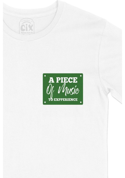 A Piece Of Music Cep Logo Tasarımlı Beyaz Tişört fiyatları