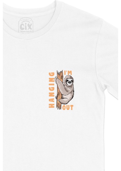 Hanging Out Koala Cep Logo Tasarımlı Beyaz Tişört fiyatları