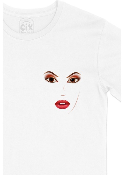 Make Up Cep Logo Tasarımlı Beyaz Tişört fiyatları