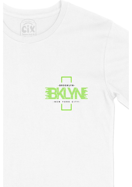 Brooklyn New York City Cep Logo Tasarımlı Beyaz Tişört fiyatları