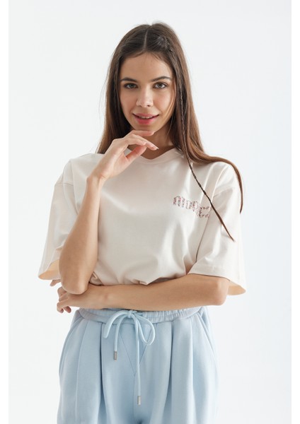 Çiçek Baskılı T-Shirt K modelleri