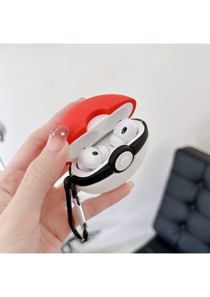 Airpods Pro 2.nesil Kulaklık Kılıfı Figürlü Kulaklık Kılıfı Poke Topu Pokemon