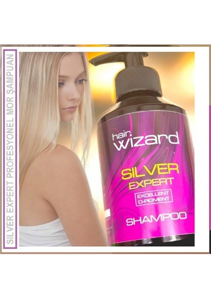 Wizard Silver Expert Pigment Yüksek Performanslı Profesyonel Mor Şampuan 250ML