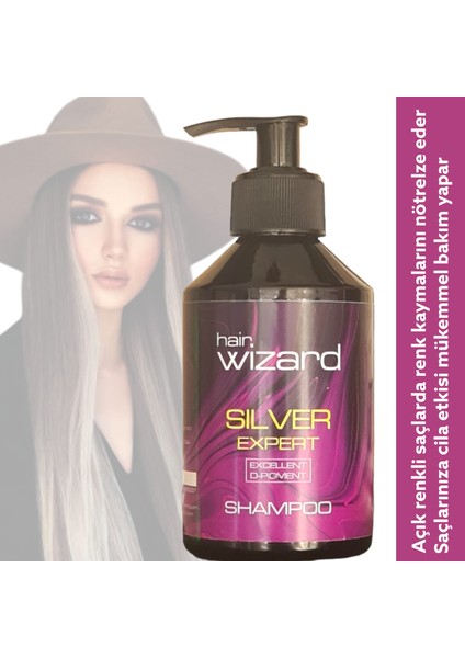 Wizard Silver Expert Pigment Yüksek Performanslı Profesyonel Mor Şampuan 250ML